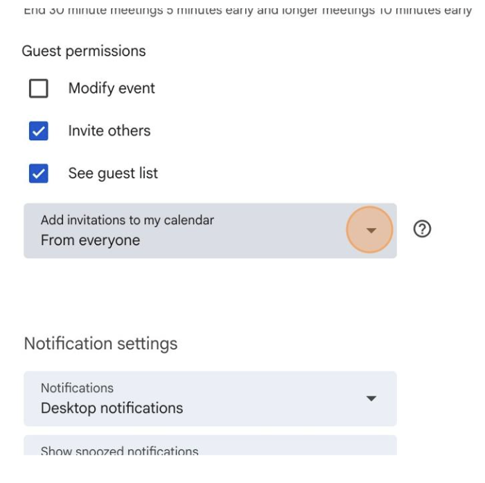 Google Calendar Invite List